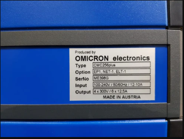 Omicron CMC256 Plus Universal Relay Test Set